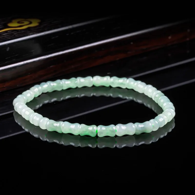 New Real Natural A Good Jade Bamboo Bracelet Necklace Carved Charm Jadeite Jewelry Fashion Charm Gifts Women Men Certificate