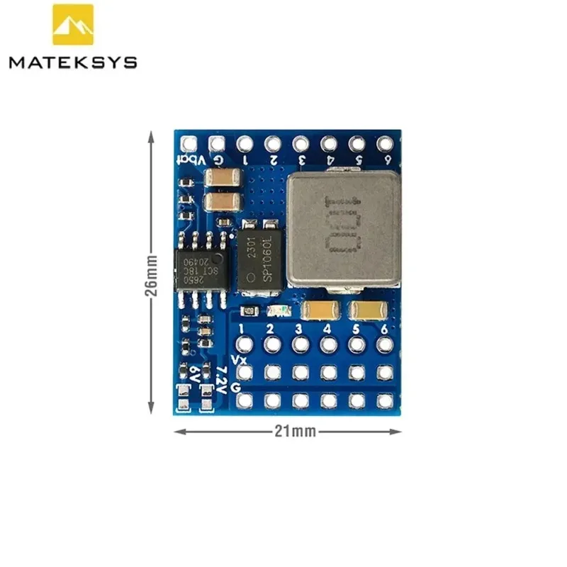 MATEK SERVO PDB Power Distribution Board with BEC 5.5-36V Input 5V 6V 7.2V 8.2V Adjustable Output for FPV RC Airplane
