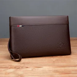 Luxury Brand Business Men Wallet Leather Man Clutch Bag Coins Pocket Purse Casual Envelope Long Wallets Male Handy Bag For IPAD