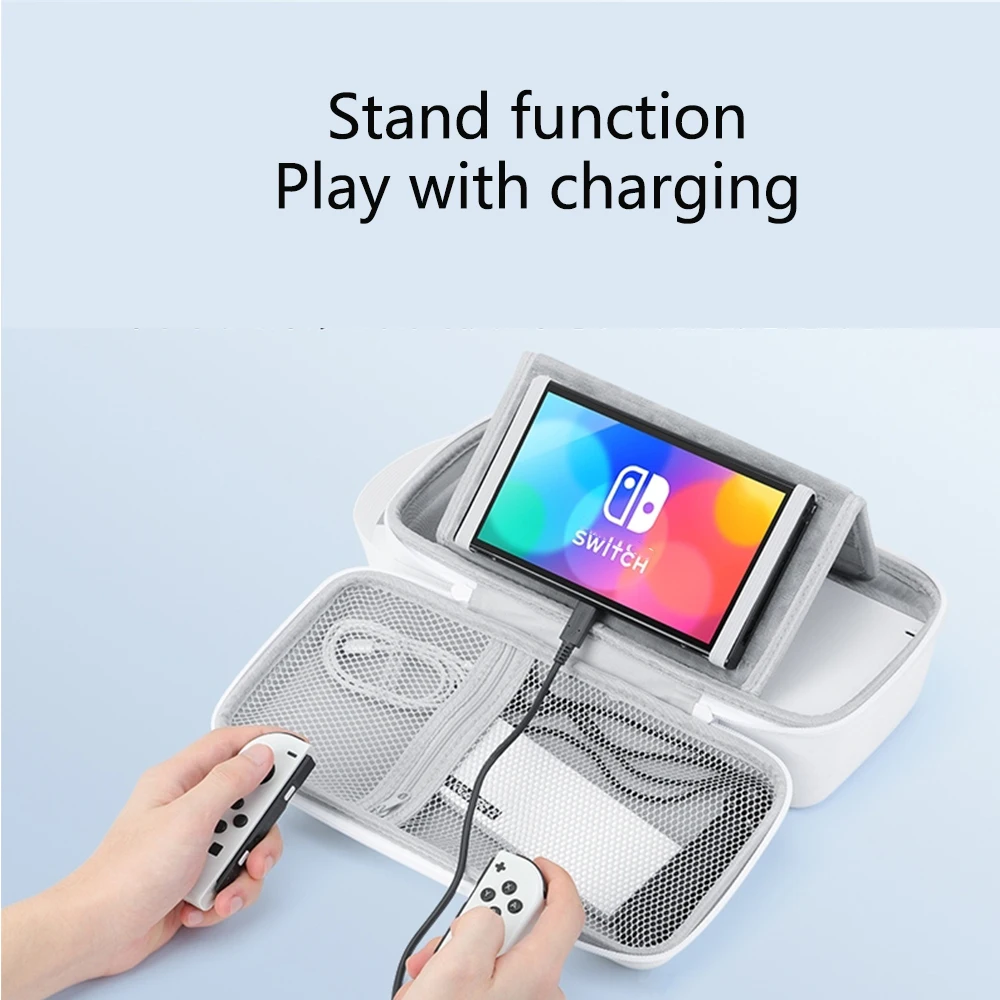 Switch OLED Handheld Storage Bag Portable PU Carrying Case Protective Travel Pouch for Nintendo Switch Console Game Accessories