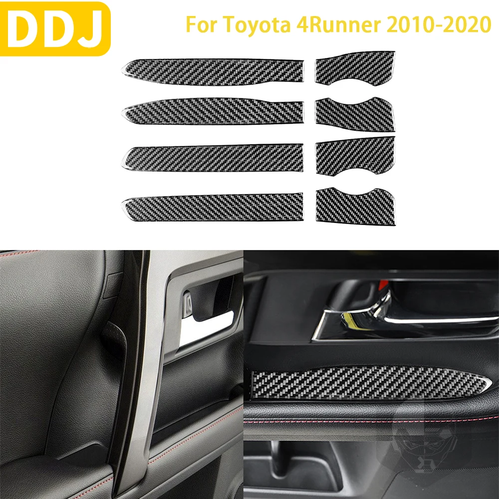 

For Toyota 4Runner 2010-2020 Accessories Carbon Fiber Interior Door Storage Slot Panel Trim Sticker Decoration