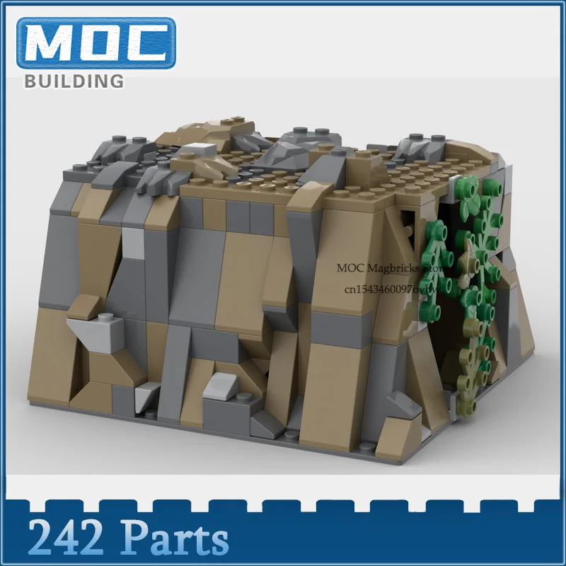 Mountain Cave MOC Bouwstenen Kasteel Architectuur Technologie Bakstenen DIY Assemblage Creatief Educatief Speelgoed Display Geschenken