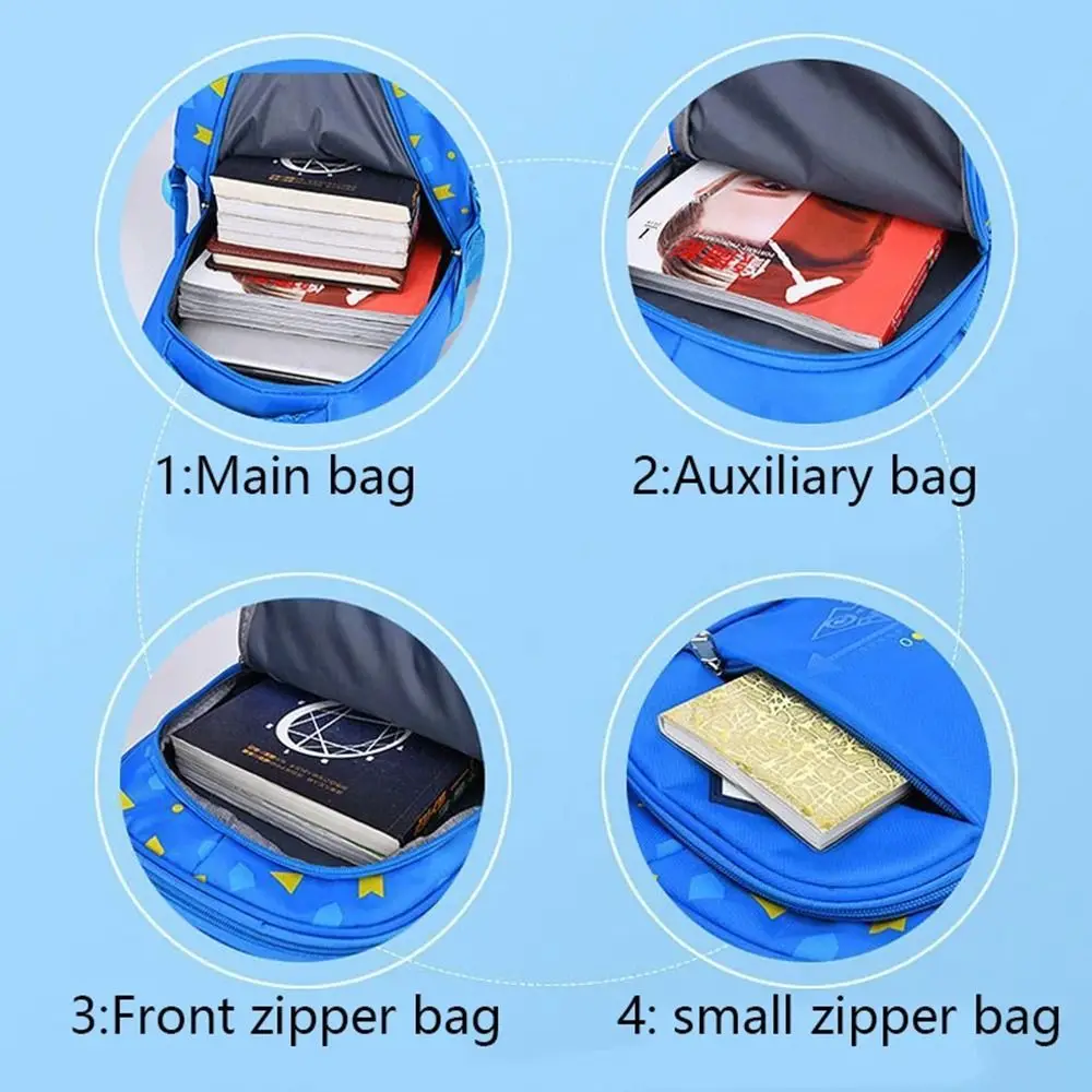 

1Pcs Geometry Pattern Primary Schoolbag Book Waterproof Mochila Kid Backpack Lightweight Nylon Children's Backpack