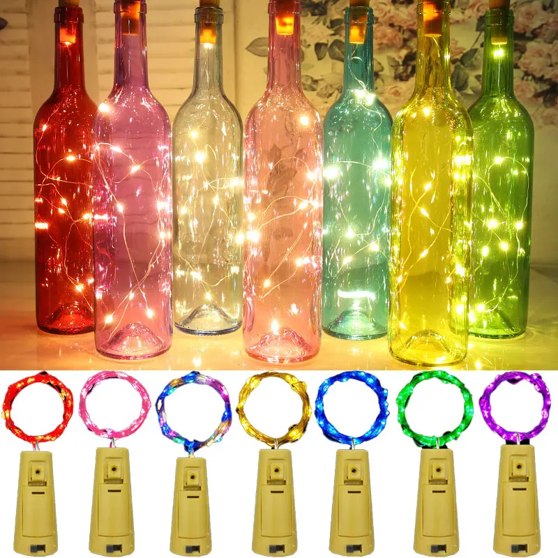 Fairy Light 5pcs/lot Led Copper Wire Wine Bottle Stopper String Lights Holiday Home Decor Christmas Wedding Birthday Decoration