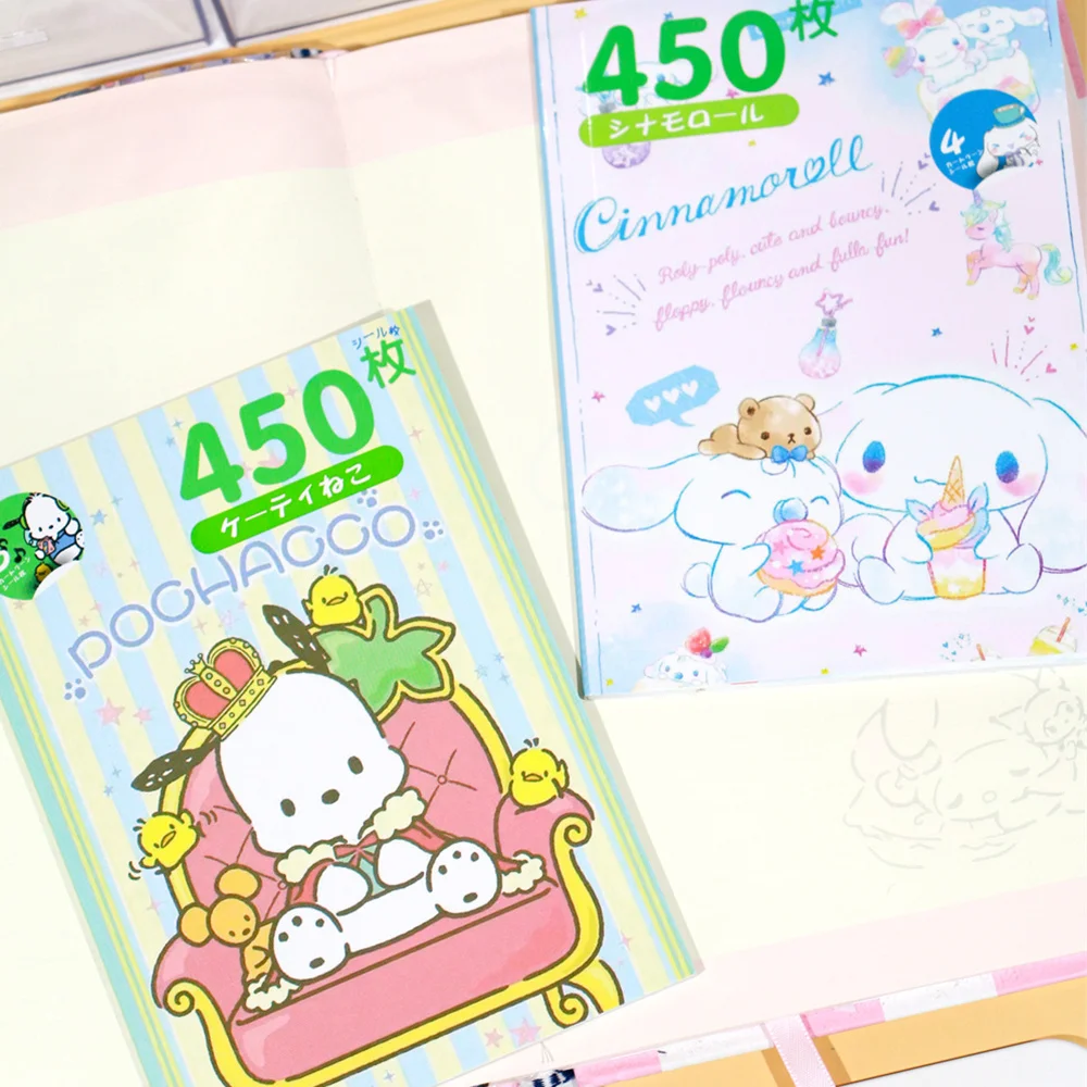 Sanrio Stickers Book Decorative Collage Cinnamoroll Melody Kuromi Hand Made DIY Journal Planner Stickers Gifts