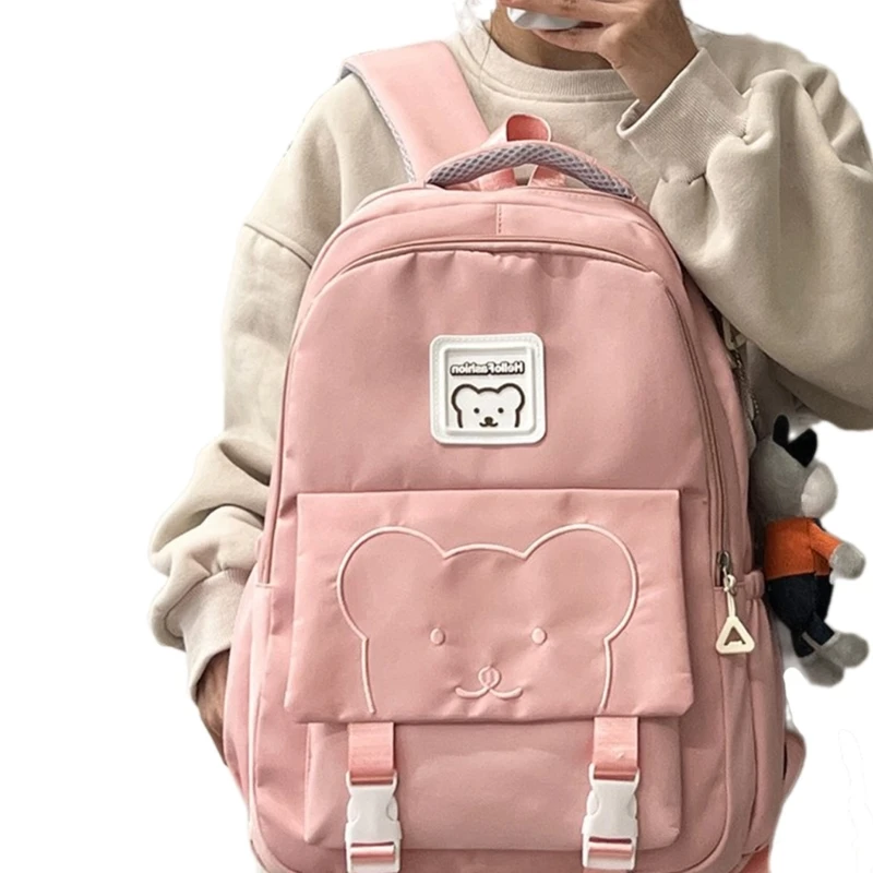 lô gấu dễ thương, lô thông thường không thấm nước Túi đeo vai Túi sách du lịch Daypack cho trường học Cô gái tuổi teen Trẻ