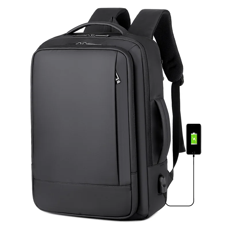 USB Charging  Men's Business Waterproof Expansion  Computer  school bag  things to travel