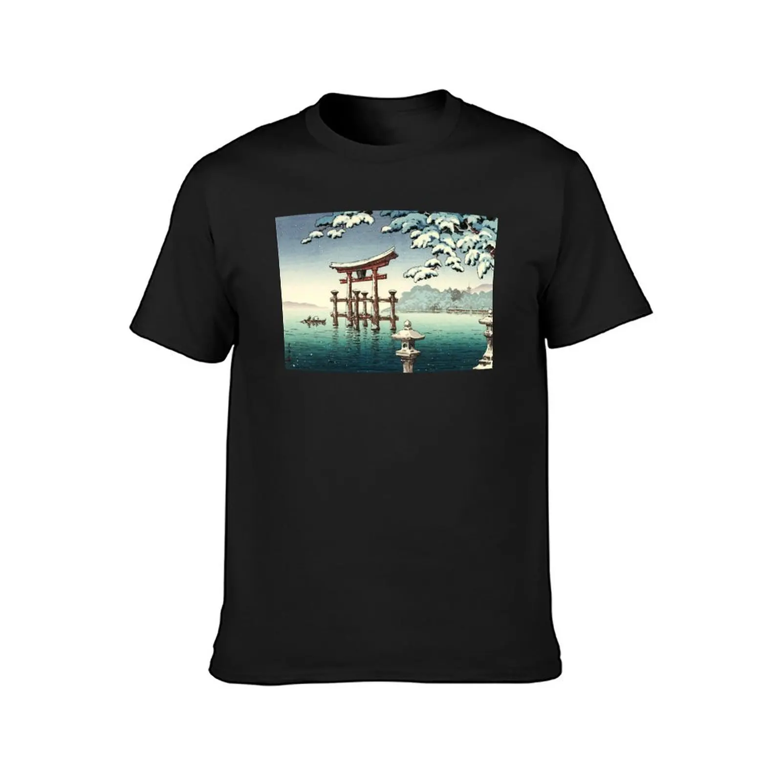 Tsuchiya Koitsu - Snowy Miyajima T-Shirt boys animal print summer clothes mens tall t shirts