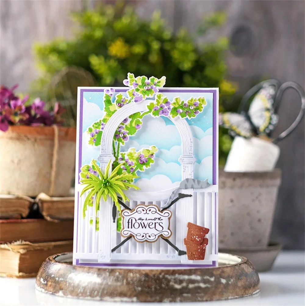 

garden Metal Cutting Dies Stencils For DIY Scrapbooking Decorative Embossing Handcraft Die Template 1pcs