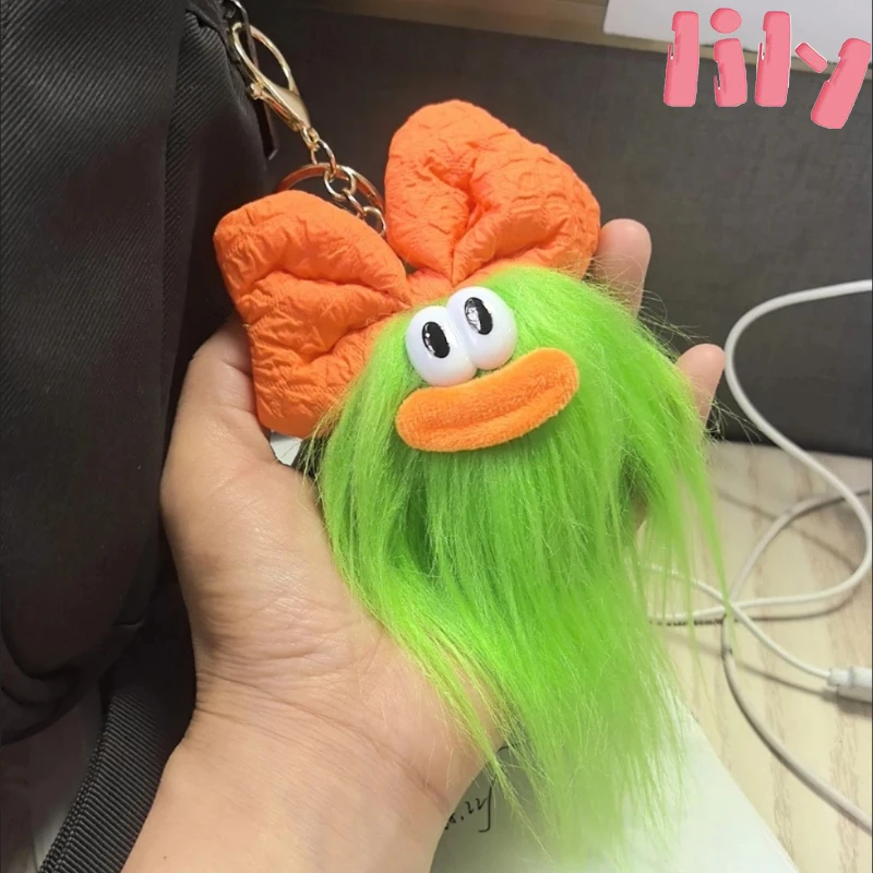 Neue Heiße Verkauf Nette Bogen Puppe Schlüsselbund Cartoon Lustige Plüsch Rucksack Anhänger Lustige Hässliche Nette Große Mund Roman Trendy Puppe Hängen