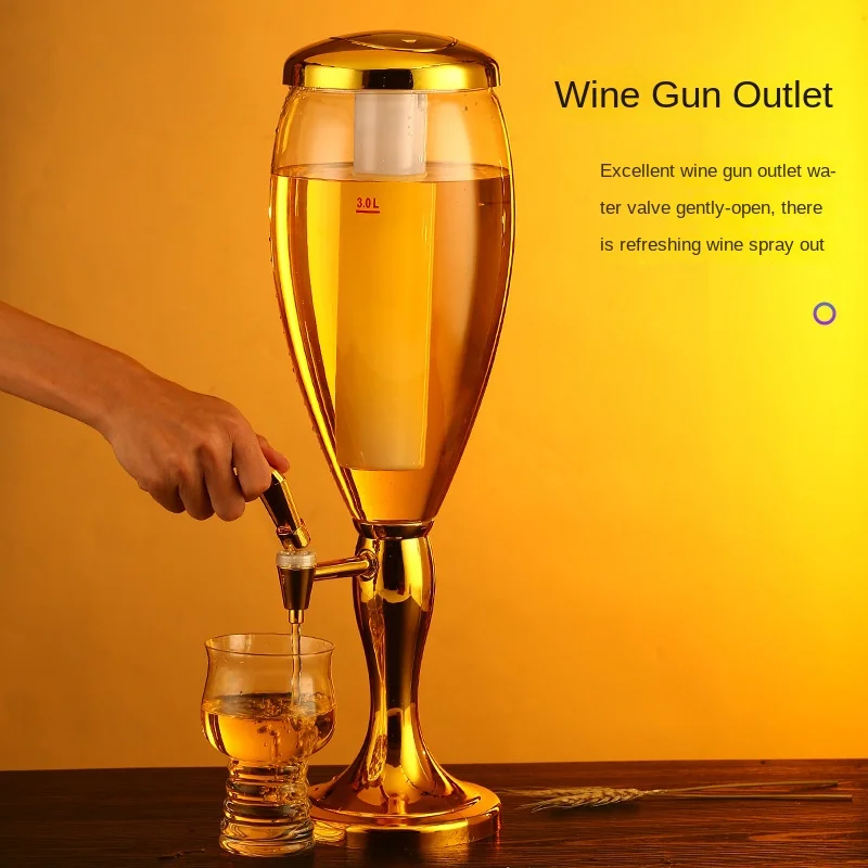 KNCOKAR creative bar 1.5 liters commercial draft beer KTV luminous wine cannon barrel 3 liters draft beer net red cola barrel