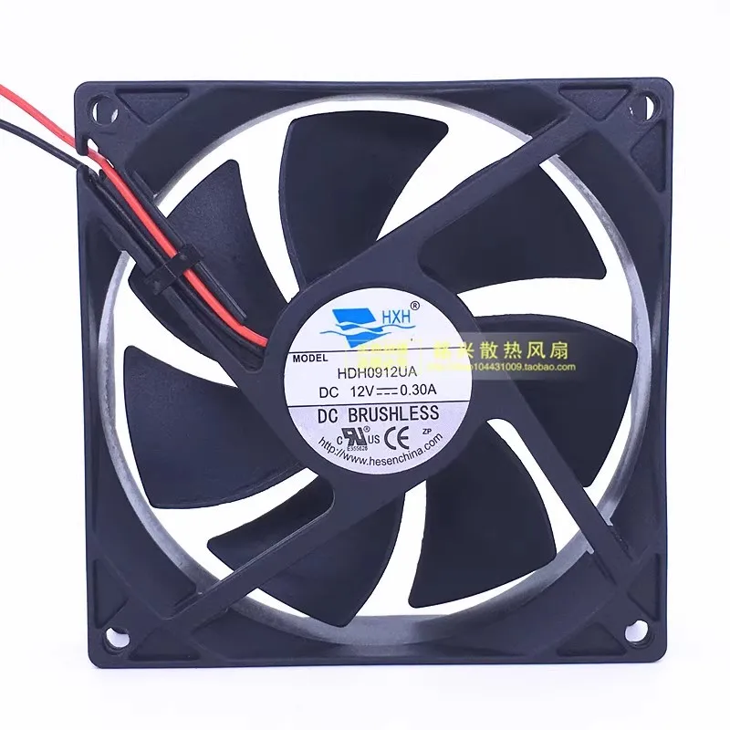 Nuova ventola di raffreddamento per HXH HDH0912UA DC12V 0.30A 2 fili 9025 9CM Ventola di raffreddamento del telaio inverter 90x90x25mm