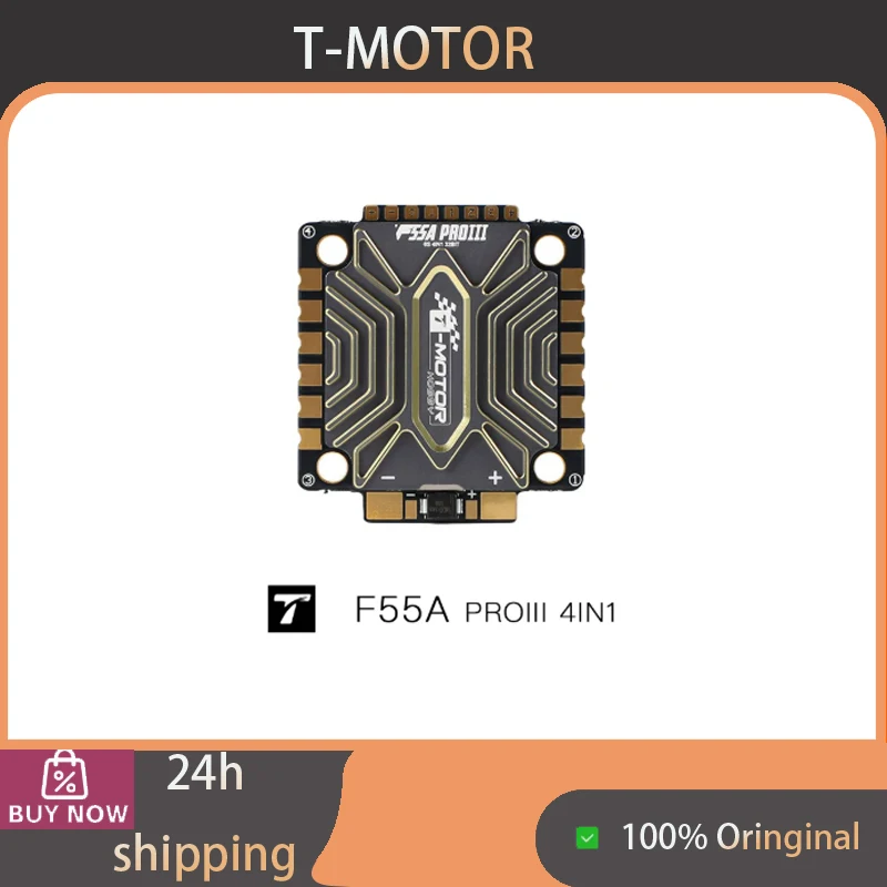 T‑MOTOR F55A PRO III 4‑в‑1 ESC 3‑8S 55A непрерывный, 65A пиковый, AM32 32‑битный ESC для FPV-дронов, квадрокоптеров и дронов для дальних полетов X8.