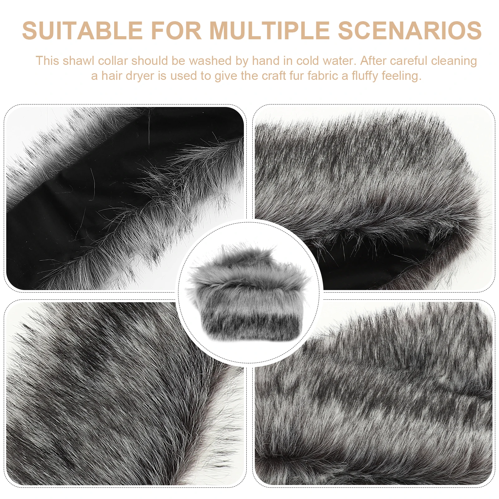 

Faux Shawl Women Warm Scarf Long Wrap Collar Stole Girls Acrylic Winter Shawl Fabric Soft Elastic DIY Craft Projects