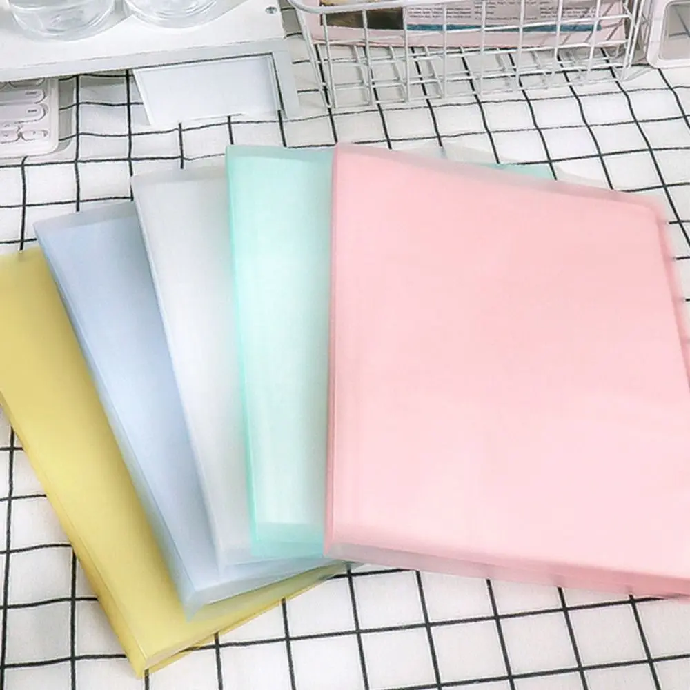 مع حامل بطاقة الصور الفوتوغرافية للصفحة الداخلية مقاس A4 مقاس 3 بوصة، مجلد ألبوم الصور بلون سادة وبسيط، كتاب جمع البطاقات الصغيرة #2