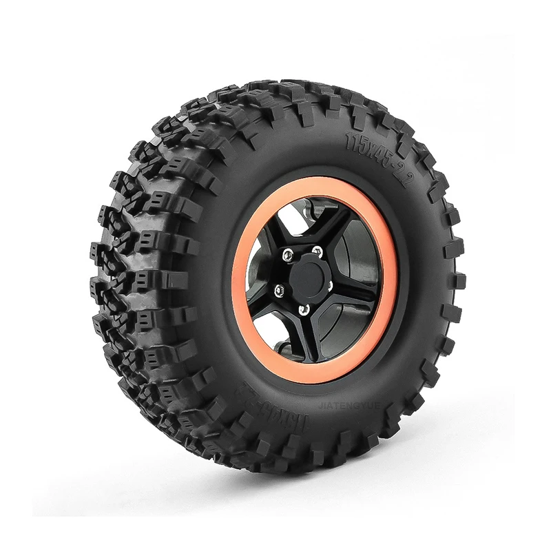 RC سيارة 135 مللي متر الإطارات 2.2 بوصة CNC ثنائي اللون محور عجلات SCX10 TRX4 RBX10 TRX6 الزاحف تسلق سيارة ترقية عجلات #3