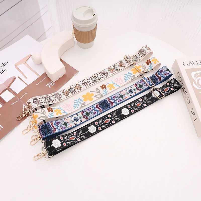 Wide Shoulder Strap Oblique Span Bag Strap Versatile Ethnic Style Color Replacement Accessories Guochao Braided Adjustable Back