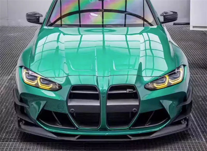 

Используется для BMW M3 M4 G80 G82 2021, высококачественный комплект передней решетки V-образной формы из сухого углеродного волокна