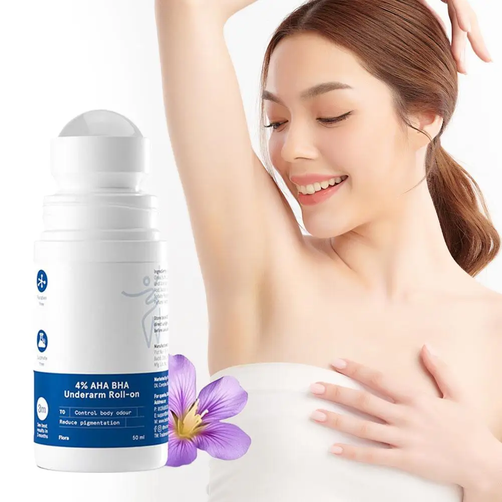 لفة تحت الإبط 4% AHA BHA على 50 مل - كرة دوارة لطيفة لتغذية البشرة تحت الإبط للبشرة الناعمة والناعمة تحت الإبط #6