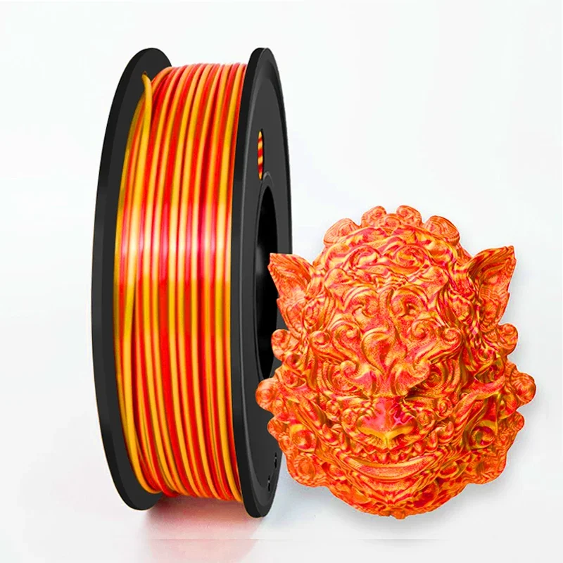 1KG Dual Color PLA Filament 3D Printer Silk Gold red Two Color blue green 3D Printing Material Magic Sublimation Duotone 1.75mm