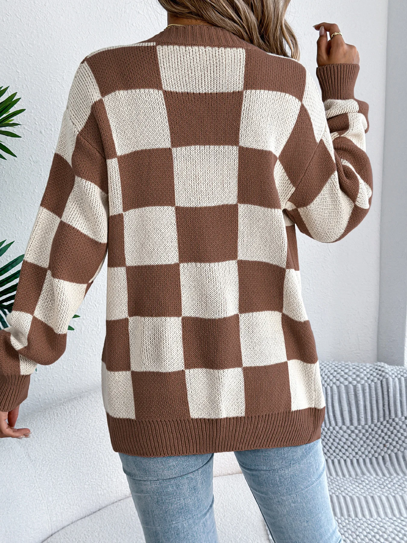 カーディガン女性セーターミッドレングスコートニットランタンスリーブジャンパー Y2k ストリートエレガントジャケットオープンスティス秋冬