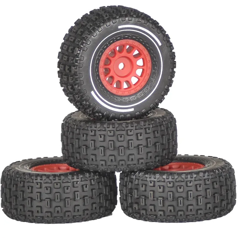 Para arrma 1/14 mini mojave grom 4 pçs 65mm 12mm hex hub rc pneus roda rc carro atualização peças acessórios