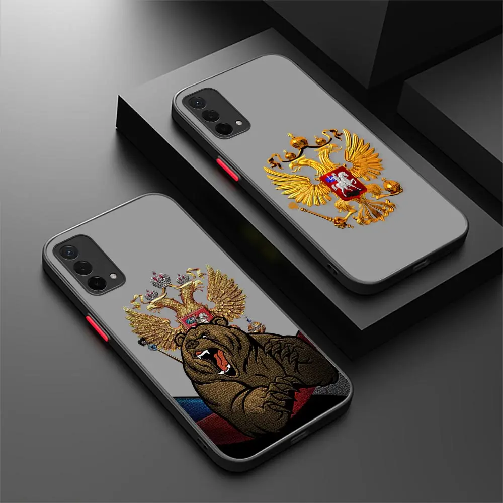 Russia Russian Flags Emblem Matte Case for OPPO A95 A94 A93 A92 A92S A78 A74 A73 A72 A57 A55 A54 A53 A17 A16 A15 Silicone Cover