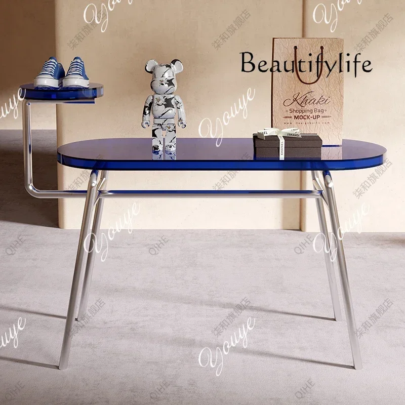 S Practical Display Clothing Store Stainless Steel Nakajima Platform Acrylic Display Stand Storage Table Product Placement Table