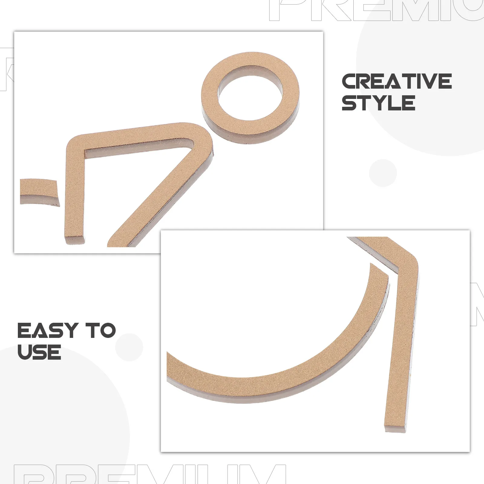 2pcs Acrylic Handicap Restroom Signs – Self-Adhesive Wheelchair Symbol Stickers for Door, Washroom & Business