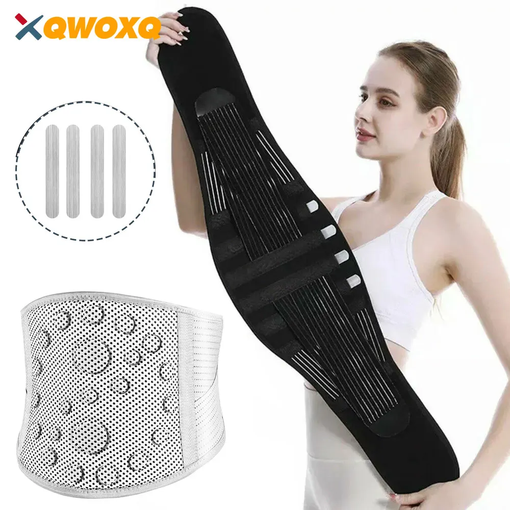 New Thermal Magnetic Therapy Lumbar Support Belt Lower Back Brace for Men and Women, Self-Heating Waist Strap with Gauss Magnets