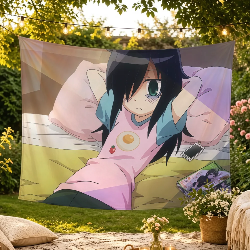 Anime Kuroki Tomoko W-WataMote Flagge Raumdekoration Wandbehang Ästhetische Schlafzimmer-Werbefläche – Detail 7