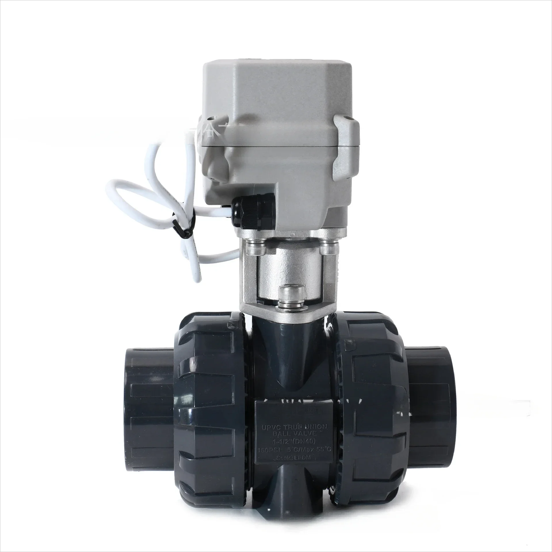 4-Minute-2 inch ball valve with manual power-off reset double-by-order connector plastic acid and alkali resistance