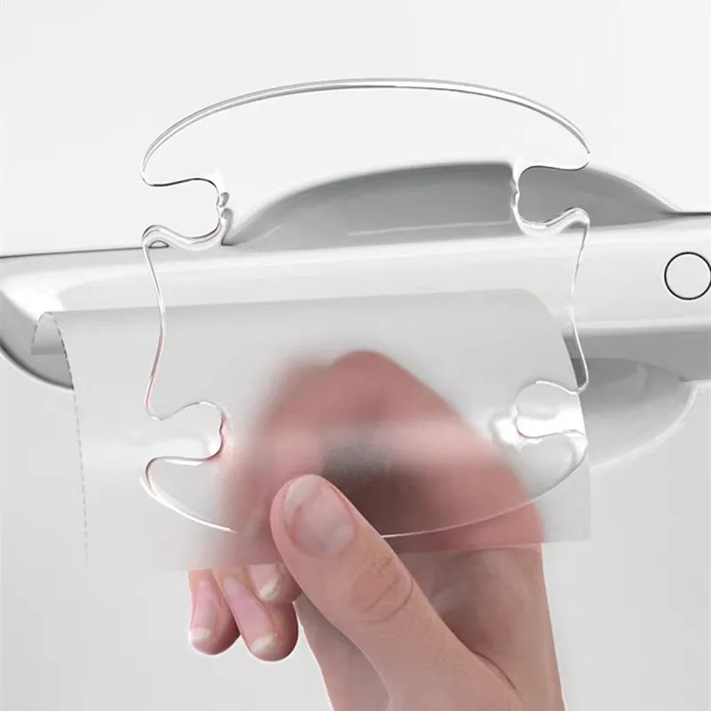 Car Door Handle Bowl Scratch Protective Stickers Universal Invisible Cars Sticker Car Handle Anti-collision Protection Strip
