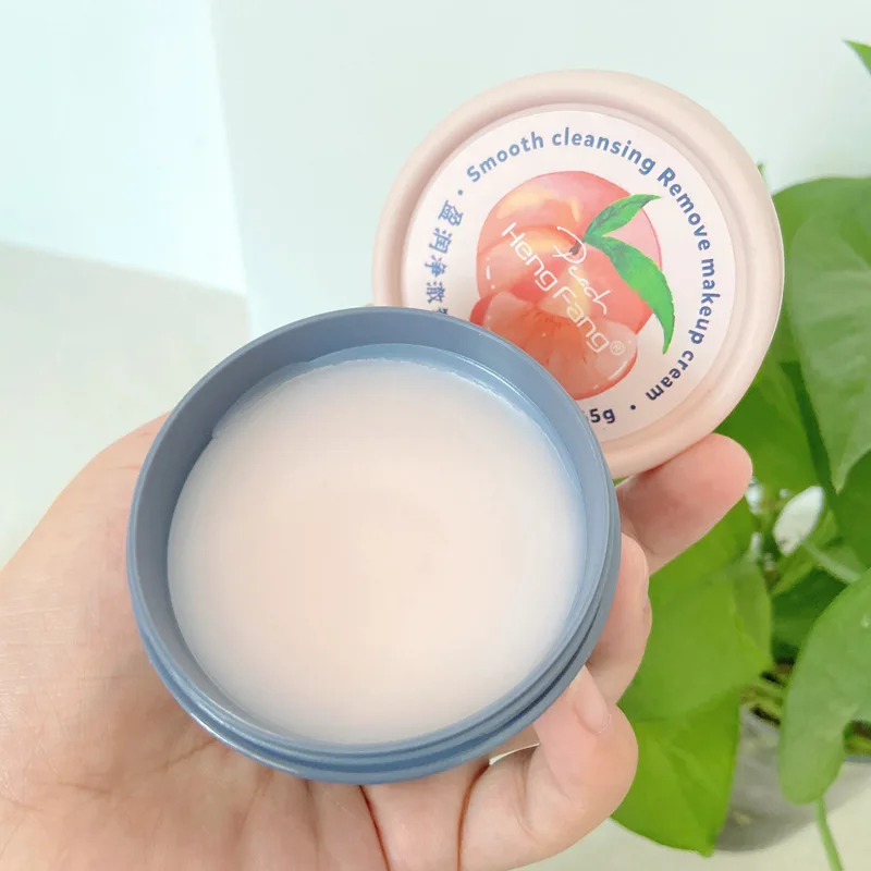 Hengfang Peach Avocado Makeup Remover Cream Facial Deep Cleansing Gentle Makeup Remover Gel Oil Face Cleaner Cosmetic 65g