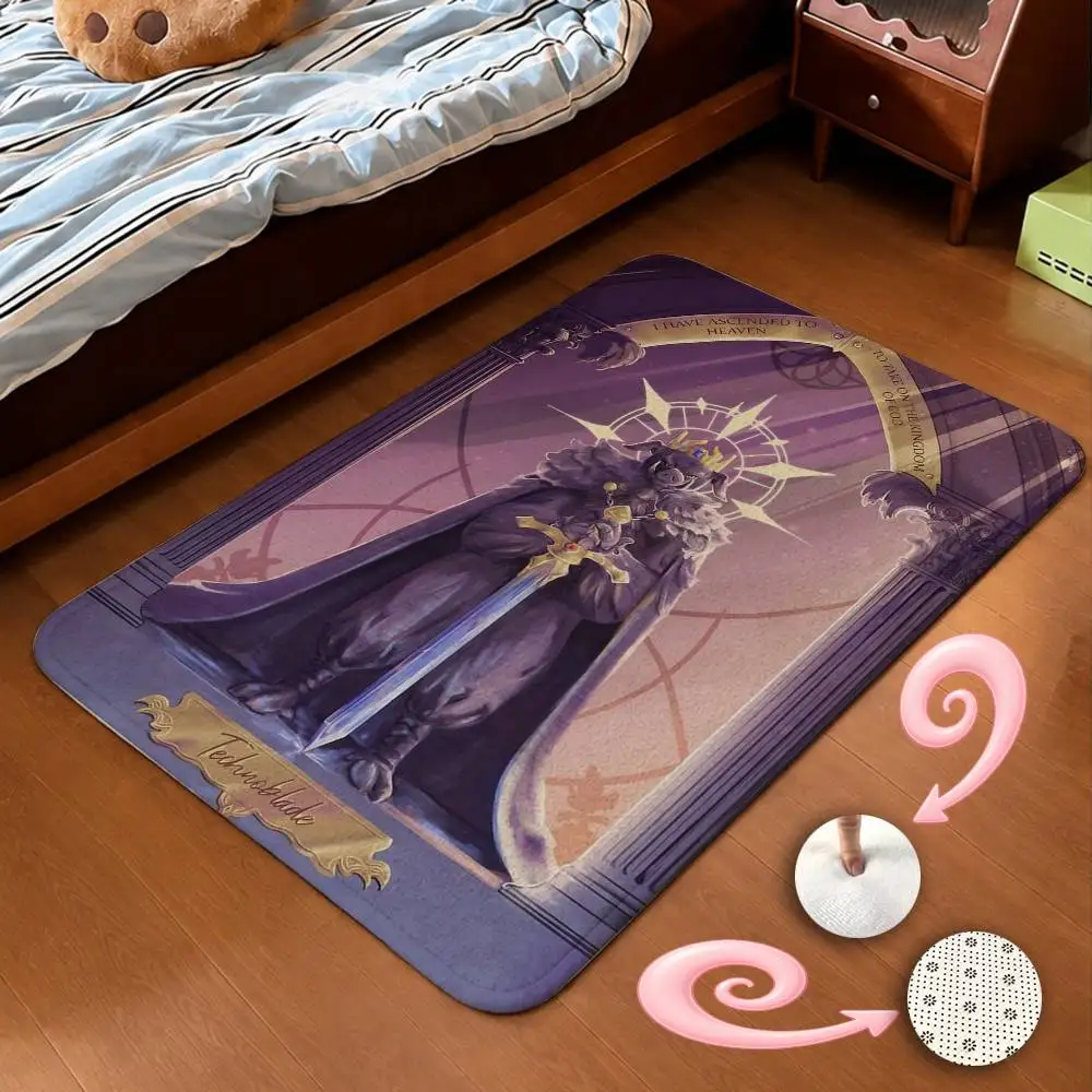 ALEX Pig God T-Technoblade Short Plush Bathroom Door Mat, Hallway Decor Rug, Home Entry Welcome Floor Mat