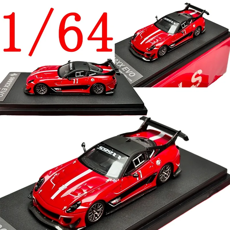 

Модель LS, литая под давлением модель автомобиля из сплава Ferrari в масштабе 1/64, Ferrari 599XX EVO, красный номер. 11 игровых транспортных средств, игрушки для мальчиков, подарочная оригинальная коробка