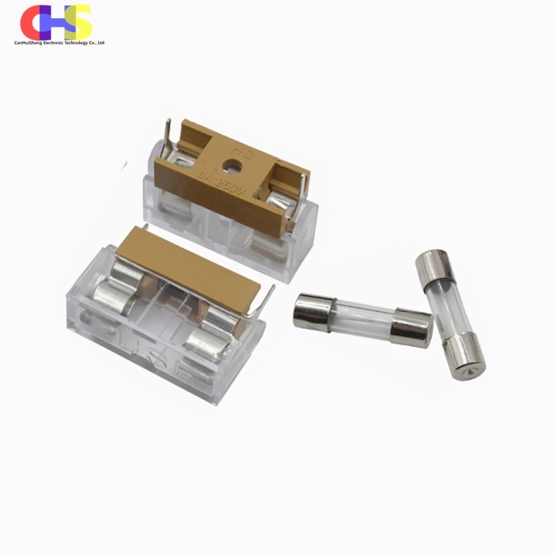 10pcs/lot 5*20mm 5x20mm fuse holder with transparent cover Insurance Tube Socket Fuse Holder  Fuse Holders 5X20 Fuee