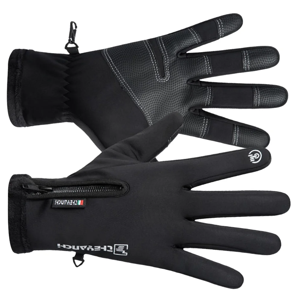 

Touch Screen Gloves Windproof Warm Bicycling Mitten Ski Mountain Bike Black Outdoor Riding