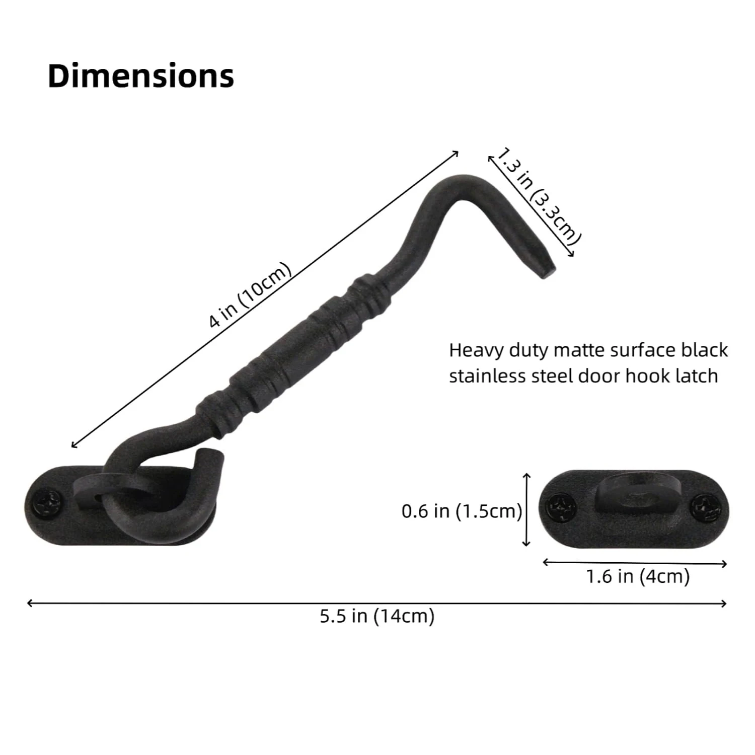 Heavy-Duty Metal Privacy Hook Lock Sliding Barn Door Window-Specific Durable Rust-Resistant Barn Door Latch Sliding Door Lock