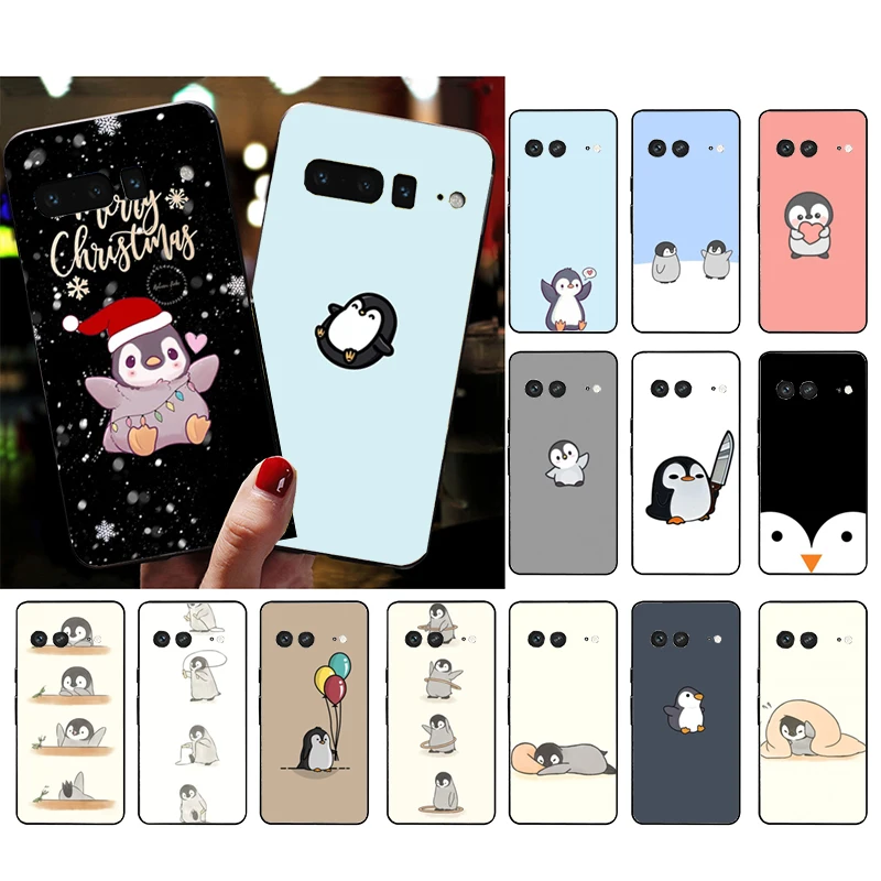 Cute Cartoon penguim Phone Case For Google Pixel 8 7 Pro 7A 7 6A 6 Pro Pixel 8A 4A 3A 4 XL Pixel 5 6 4 3A XL