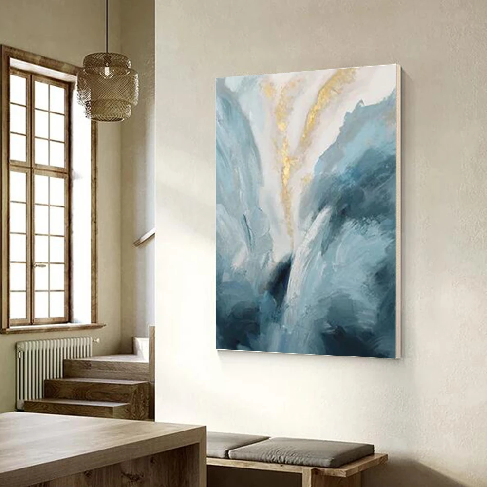 

Abstract Knife Pattern Wall Art 100% Handmade Oil Painting on Canvas Thick Living Room Decorative Image for Home Decoration