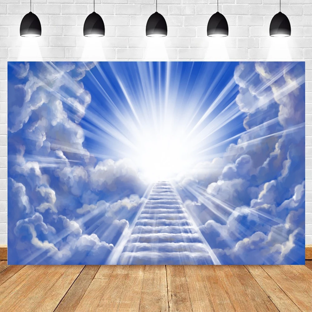 Easter Christian Birth of Jesus Backdrop Holy Cross Stairway To Heaven Scene Photography Background Photozone Photo Studio Props