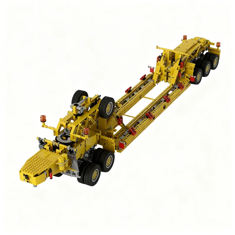 2407pcs MOC Technical Transformer Boiler Bridge Low Trailer Model Building Blocks Toy Construction Christmas Gift Display Idea