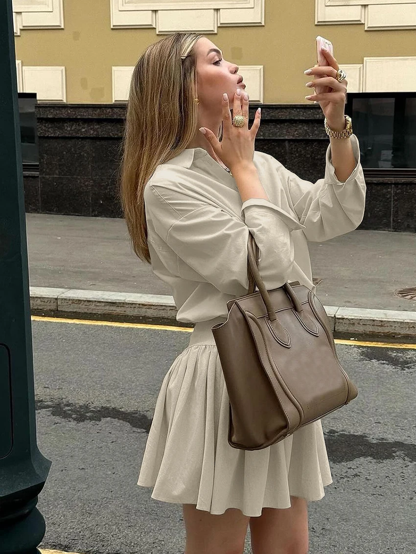 Marthaqiqi Casual Ladies Nightgowns Suit Turn-Down Collar Pajama Long Sleeve Nightwear Skirts Loose Female Sleepwear 2 Piece Set