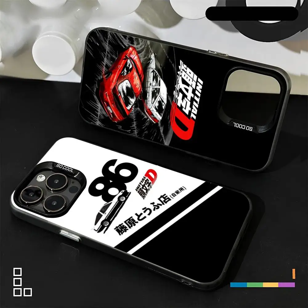 Anime Initial D AE86 Phone Case Matte Colored Silver For iPhone 15 14 16 13 12 11 Pro Max Plus XS X Shockproof Hard Cover