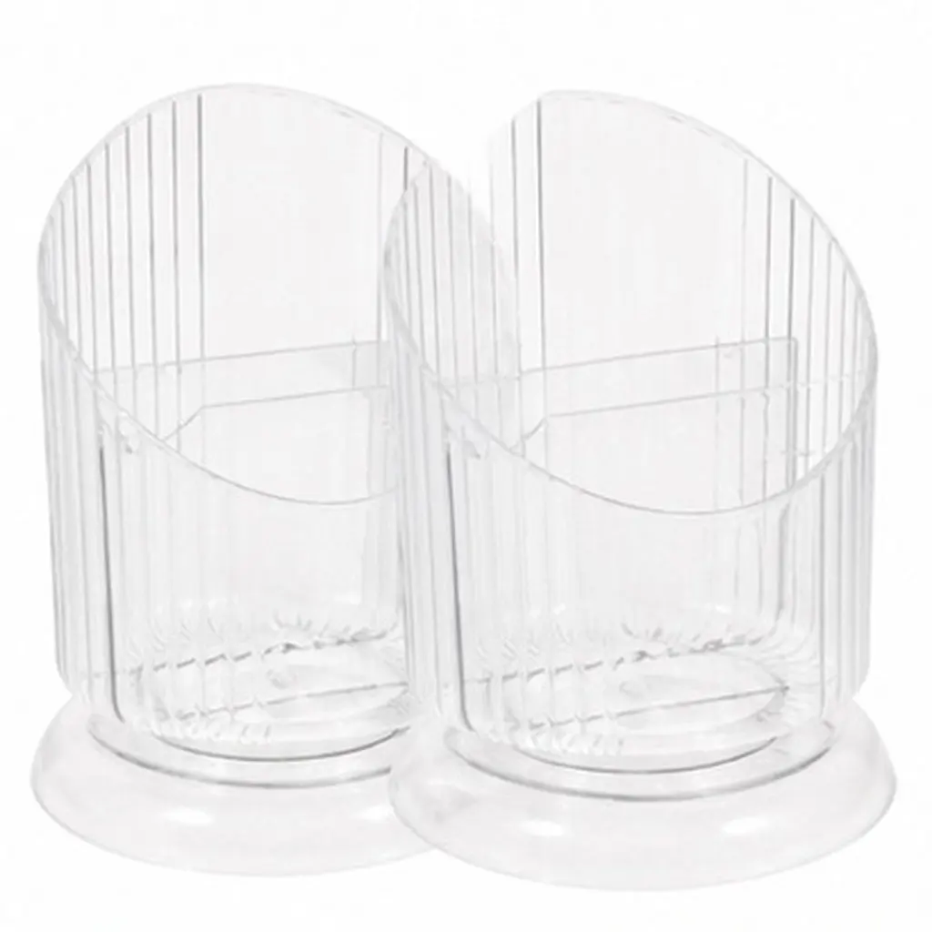 2Pcs Clear Makeup Brush Holder Organizer Nail Art Pen Holder For Pen Storage Makeup Artist Multifunctional Desktop