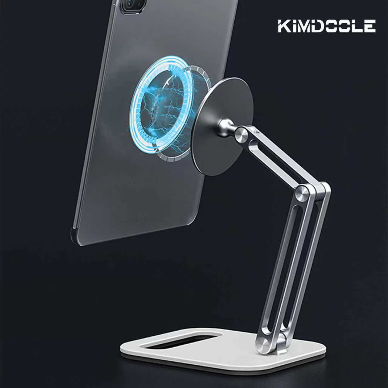 Kimdoole Metalowy magnetyczny uchwyt na tablet do stojaka na biurko do iPada Pro Xiaomi Samsung Huawei Apple Akcesoria do tabletów — zdjęcie 7