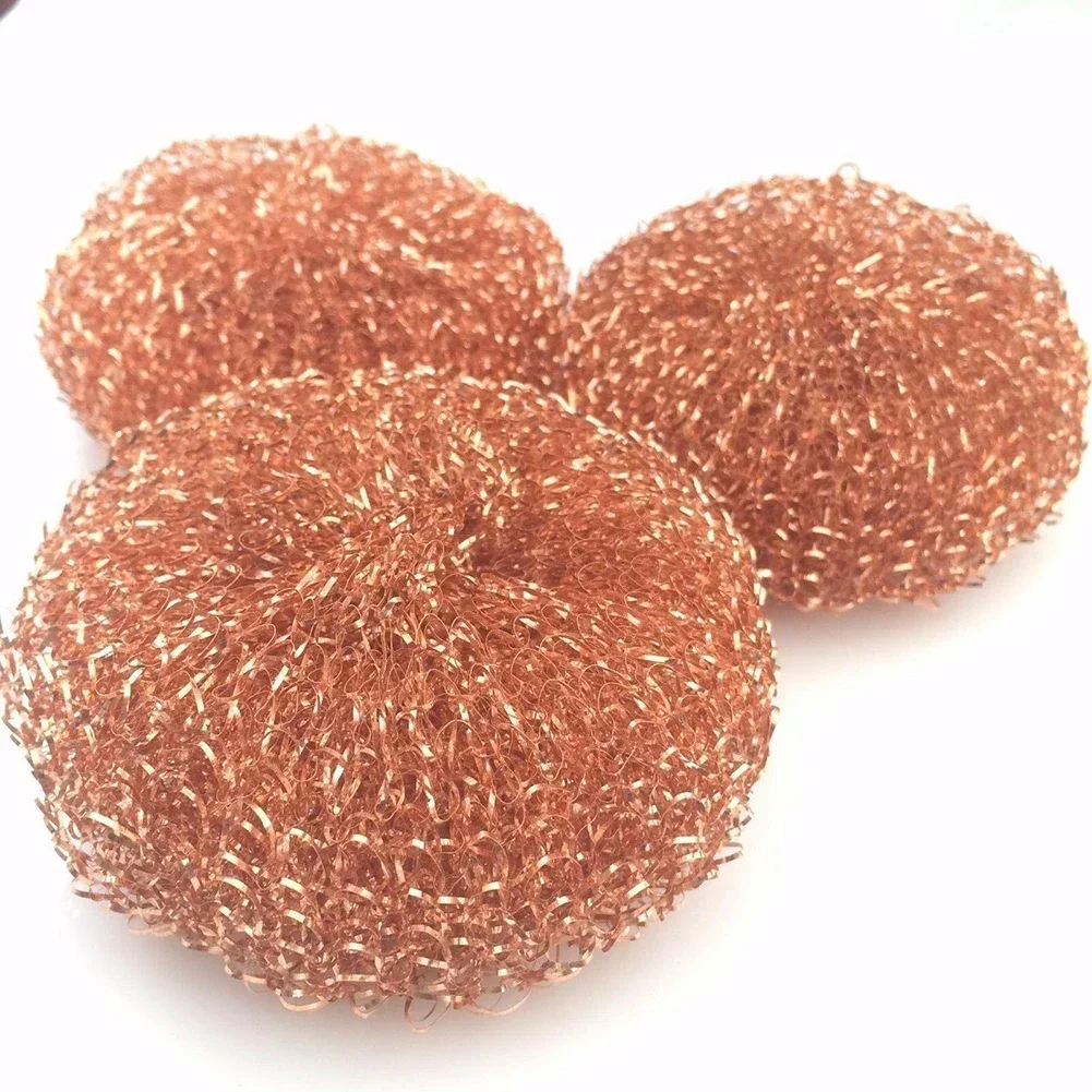 3pcs Desoldering Cleaning Ball Soldering Iron Tip Cleaning Nozzle Cleaning Sponge Copper Wire Cleaner Ball