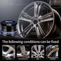 Automobile wheel scraping refurbishment paste, tire rim scratch paint peeling repair paste - black and white silver aluminum all