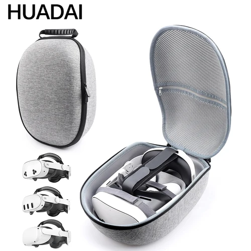 Estuche de transporte de diseño HUADAI compatible con Meta Quest 3S/Quest 3/Quest 2